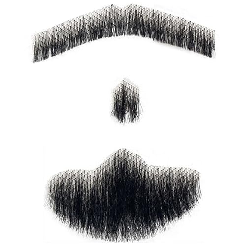 Whyzsjnclg Realistischer Bart, gefälschter Bart menschliches Haar Realistischer falscher Schnurrbart unsichtbares Gesichtsbehaarung für Männer, die Halloween Cosplay Kostümparty, Stil 1 Whyzsjnclg Realistischer Bart, gefälschter Bart menschliches Haar Realistischer falscher Schnurrbart unsichtbares Gesichtsbehaarung für Männer, die Halloween Cosplay Kostümparty, Stil 1 von Whyzsjnclg