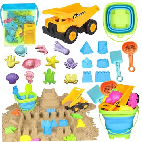 Whyzsjnclg Sandspielzeug, 22pcs Strandspielzeug Set, Plastiksand mit Baufahrzeugen, zusammenklappbar für Kinder Kleinkinder Jungen Jungen Mädchen Whyzsjnclg Sandspielzeug, 22pcs Strandspielzeug Set, Plastiksand mit Baufahrzeugen, zusammenklappbar für Kinder Kleinkinder Jungen Jungen Mädchen von Whyzsjnclg