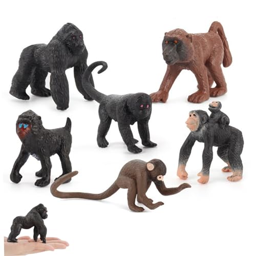 Whyzsjnclg Spielzeugtiere, Affenspielzeug, 6pcs realistische kleine Affenfiguren, PVC -Plastiktiere für Kinderwissenschaft Projekt Geburtstagsgeschenk Whyzsjnclg Spielzeugtiere, Affenspielzeug, 6pcs realistische kleine Affenfiguren, PVC -Plastiktiere für Kinderwissenschaft Projekt Geburtstagsgeschenk von Whyzsjnclg