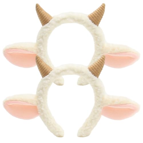 Whyzsjnclg Stirnbänder für Frauen, 2pcs Tierstirnbänder, Plüschziegenhörnern Stirnband, Nicht -Slip -Tier -Ohren -Haarband, für Halloween -Party -Cosplay Whyzsjnclg Stirnbänder für Frauen, 2pcs Tierstirnbänder, Plüschziegenhörnern Stirnband, Nicht -Slip -Tier -Ohren -Haarband, für Halloween -Party -Cosplay von Whyzsjnclg