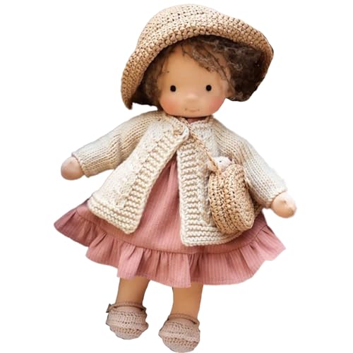 Whyzsjnclg Stoffpuppe, niedliche lockige Haarmädchen -Stoffpuppe mit Hut, Crossbody -Tasche und Kleid, 10 Zoll weiches Lappenplüsch Baby zum Weihnachtsgeburtstag, Stil 2 Whyzsjnclg Stoffpuppe, niedliche lockige Haarmädchen -Stoffpuppe mit Hut, Crossbody -Tasche und Kleid, 10 Zoll weiches Lappenplüsch Baby zum Weihnachtsgeburtstag, Stil 2 von Whyzsjnclg