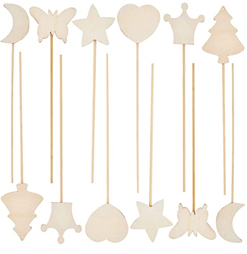 WiDream 12 Stück Prinzessin DIY Zauberstab, Fee Prinzessin Zauberstäbe, DIY Prinzessin Zauberstab aus Holz, Krone Sterne Mond Herz Weihnachtsbaum Schmetterling WiDream 12 Stück Prinzessin DIY Zauberstab, Fee Prinzessin Zauberstäbe, DIY Prinzessin Zauberstab aus Holz, Krone Sterne Mond Herz Weihnachtsbaum Schmetterling von WiDream