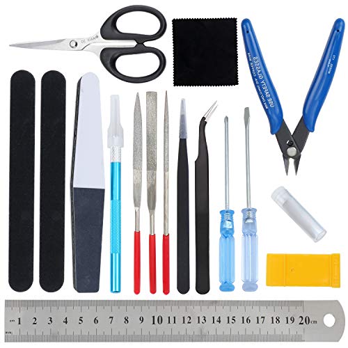 WiMas 17PCS Gundam Modeler Grundwerkzeuge, Modellbau Werkzeuge, Modellierer Basic Tools für Grundmodellbau Reparatur und Festsetzung WiMas 17PCS Gundam Modeler Grundwerkzeuge, Modellbau Werkzeuge, Modellierer Basic Tools für Grundmodellbau Reparatur und Festsetzung von WiMas