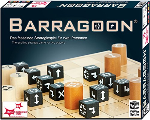WiWa Spiele 790016 - BARRAGOON - Gewinner Mind-Spielepreis 2016 (Spiel Gesellschaftsspiel Brettspiel Strategiespiel für 2 Spieler ab 8 10 12 Holz Spiel-Steine) von WiWa Spiele