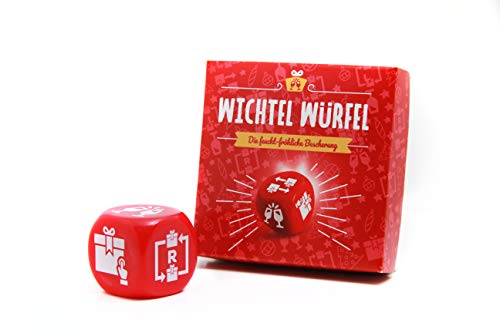 Der WICHTEL WÜRFEL - Die feucht fröhliche Bescherung! - Trinkspiel und Geschenkespaß - Wichteln, Schrottwichteln, Weihnachtsfeier, Party von Wichtelwürfel