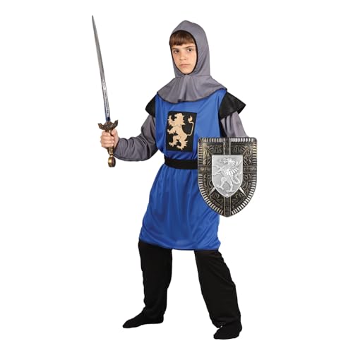 Wicked Costumes Mittelalterliches Ritter-Kostüm für Kinder, Jungen, Größe M, 5–7 Jahre, Blau von Wicked Costumes