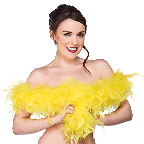 Deluxe Feather Boa Super Soft Lady Feather Boa/Yellow 60g/1.7m Deluxe Feather Boa Super Soft Lady Feather Boa/Yellow 60g/1.7m von Wicked Costumes