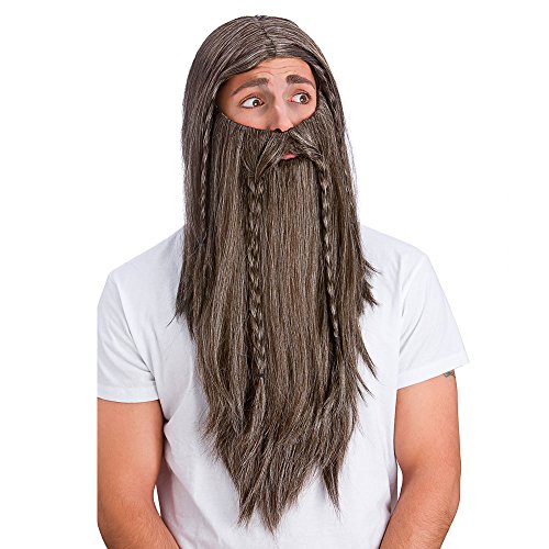 Deluxe Wig & Long Beard ** Deluxe Wig & Long Beard ** von Wicked Costumes