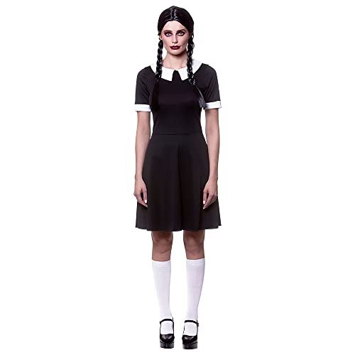 Gruseliges Damen-Kostüm für Schulmädchen, Größe S (38-40) von Wicked Costumes