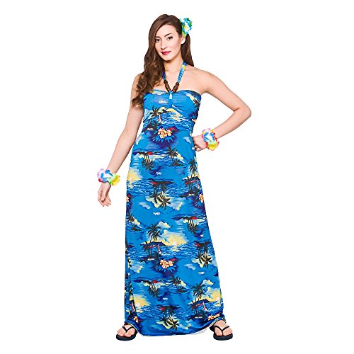 Hawaii Maxi Dress - Blue Palm Hawaii Maxi Dress - Blue Palm von Wicked Costumes