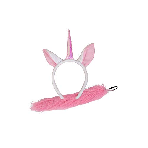 Kostüm-Zubehör für Erwachsene, Ohren und Schwanz für Einhorn, für Halloween Kostüm-Zubehör für Erwachsene, Ohren und Schwanz für Einhorn, für Halloween von Wicked Costumes