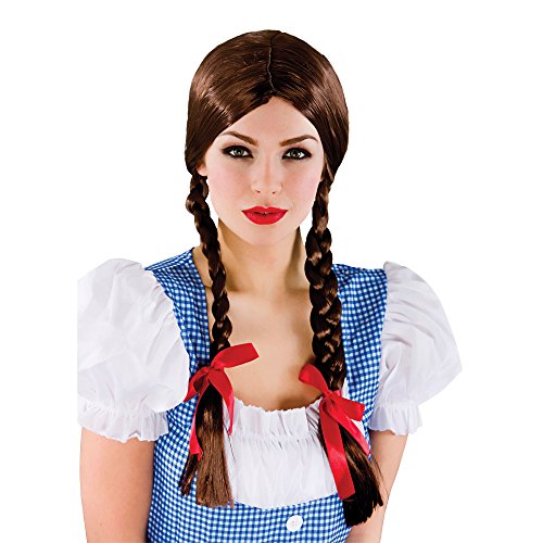 Mädchen vom Land Oktoberfest Heidi Zöpfe Perücke für Frauen Karneval Halloween von Wicked Costumes