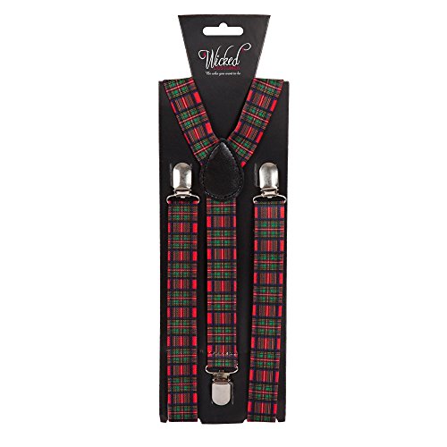 Wicked Costumes Adult Braces 96 x 2.5cm - Tartan Fancy Dress Accessory Wicked Costumes Adult Braces 96 x 2.5cm - Tartan Fancy Dress Accessory von Wicked Costumes