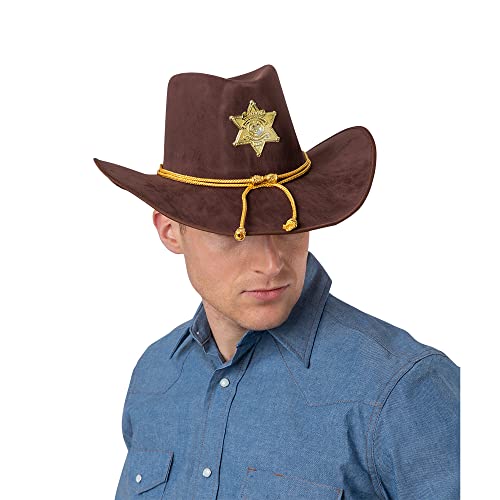 Wicked Costumes Adult Unisex Deluxe Brown Suede Sheriff Hat Fancy Dress Accessory Wicked Costumes Adult Unisex Deluxe Brown Suede Sheriff Hat Fancy Dress Accessory von Wicked Costumes