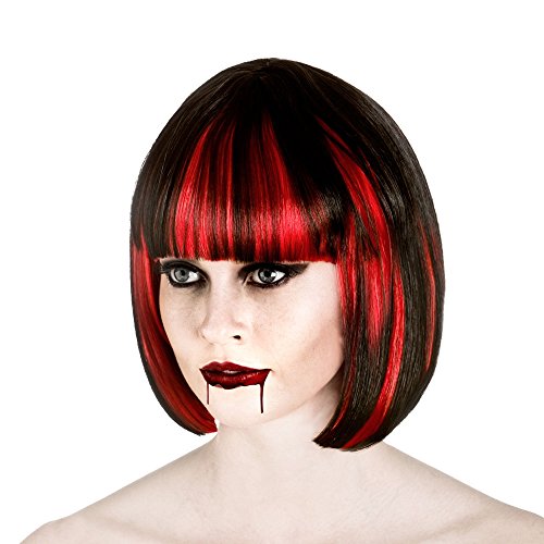 Wicked Costumes Damen Vampir Schwarz und Rot Halloween-Perücke Wicked Costumes Damen Vampir Schwarz und Rot Halloween-Perücke von Wicked Costumes