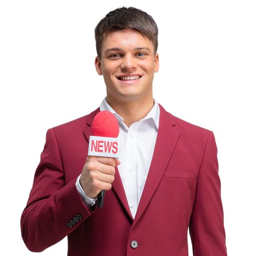 Wicked Costumes Lustiges Mikrofon Newsreader/Anchorman Verkleidung Zubehör von Wicked Costumes