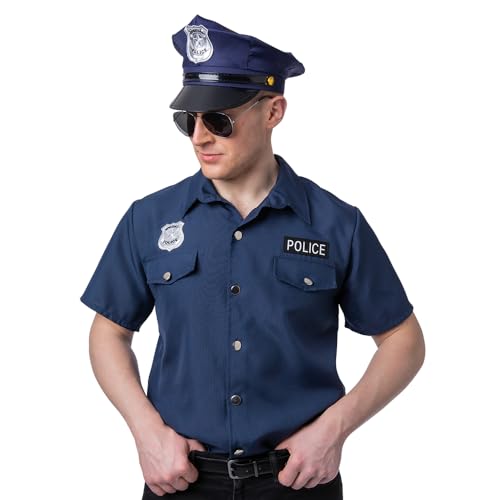 Wicked Costumes Polizeihemd für Erwachsene, Marineblau, Größe XL Wicked Costumes Polizeihemd für Erwachsene, Marineblau, Größe XL von Wicked Costumes