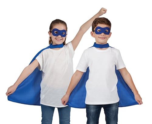 Wicked Costumes Superhelden-Umhang und Maskenkostüm für Kinder, Unisex, Blau, Einheitsgröße 6–10 Jahre Wicked Costumes Superhelden-Umhang und Maskenkostüm für Kinder, Unisex, Blau, Einheitsgröße 6–10 Jahre von Wicked Costumes