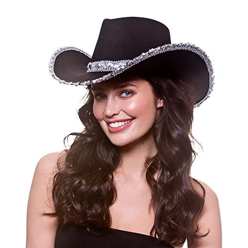 Wicked Costumes Texanischer Cowboy-Hut für Erwachsene, Kostüm- und Partyzubehör, Schwarz, Pailletten Wicked Costumes Texanischer Cowboy-Hut für Erwachsene, Kostüm- und Partyzubehör, Schwarz, Pailletten von Wicked Costumes