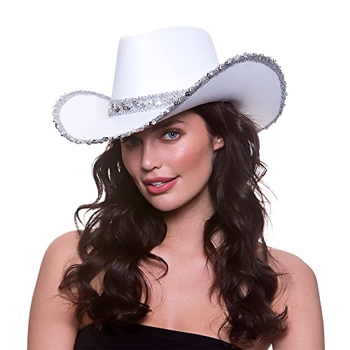 Wicked Costumes Texanischer Cowboy-Hut für Erwachsene, Kostüm- und Partyzubehör, Weiß, Pailletten Wicked Costumes Texanischer Cowboy-Hut für Erwachsene, Kostüm- und Partyzubehör, Weiß, Pailletten von Wicked Costumes