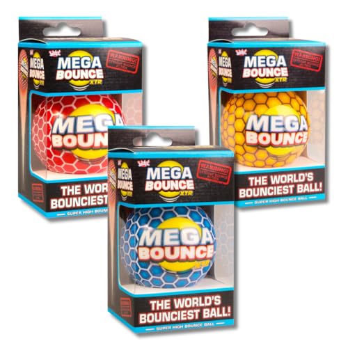 Mega Bounce XTR | Der federndste High Bounce Ball der Welt | 85% Absprungrate (zufällig - Blau/Rot/Gelb) von Wicked