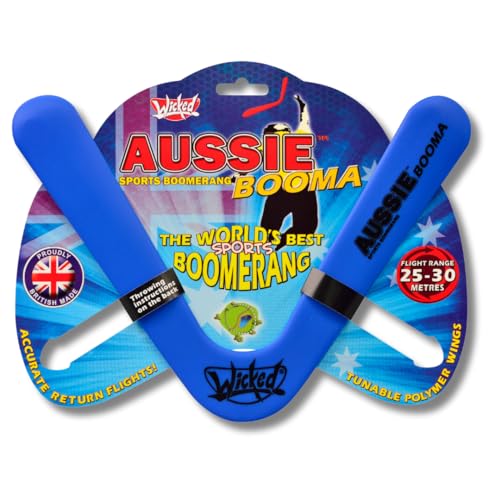 Wicked Aussie Booma | Klassischer Bumerang im australischen Stil (Blau) von Wicked