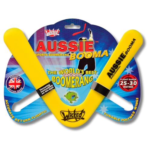 Wicked Aussie Booma | Klassischer Bumerang im australischen Stil (gelb) von Wicked