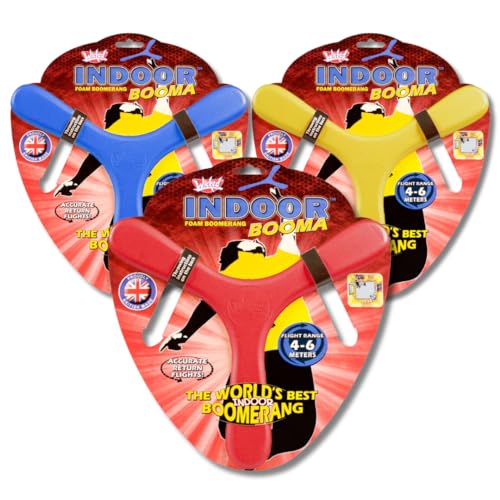 Wicked Vision WKIND Booma Indoor Boomerang, (sortiert Farben Gelb, Rot oder Blau) von Wicked