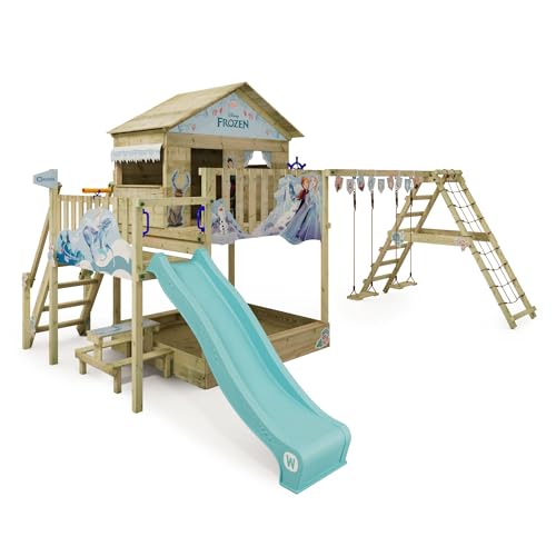 Disney's Die Eiskönigin Saga Spielturm von Wickey - Klettergerüst, Kletterturm, Gartenspielgerät für Kinder - Outdoor Garten Spielplatz aus Holz mit Sandkasten Disney's Die Eiskönigin Saga Spielturm von Wickey - Klettergerüst, Kletterturm, Gartenspielgerät für Kinder - Outdoor Garten Spielplatz aus Holz mit Sandkasten von Wickey