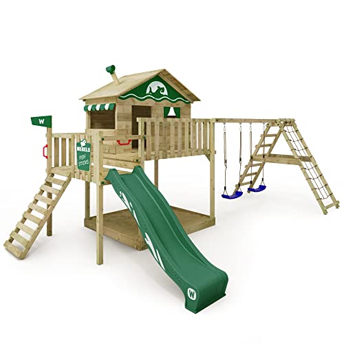 WICKEY Spielturm Klettergerüst Smart Ocean mit Schaukel & grüner Rutsche, Outdoor Kinder Kletterturm mit Sandkasten, Leiter & Spiel-Zubehör für den Garten WICKEY Spielturm Klettergerüst Smart Ocean mit Schaukel & grüner Rutsche, Outdoor Kinder Kletterturm mit Sandkasten, Leiter & Spiel-Zubehör für den Garten von Wickey