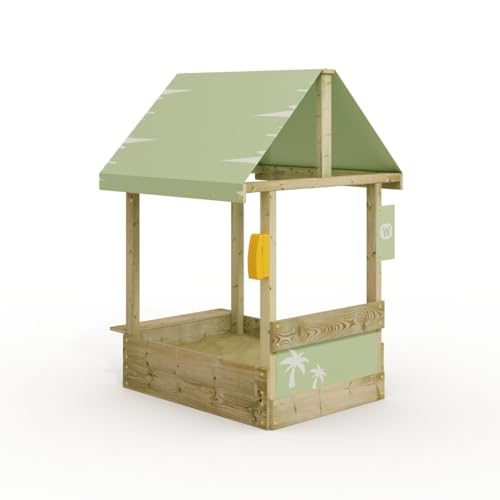 Wickey Sandkasten Dinky mit pastellgrünem Dach - Sandbox 113 x 84 x 28 cm - imprägniertes Massivholz von Wickey