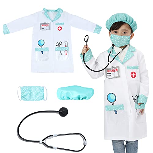 Wiclin Kinder Rollenspiel Kostüme,Doktor Dress Up Playset Kits für Kinder M 7-9Jahre von Wiclin