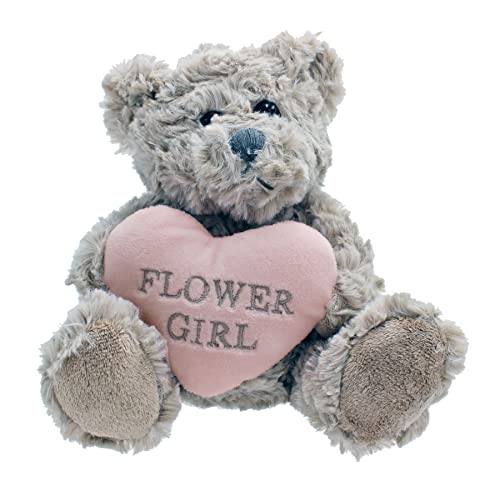 Hochzeits-Dankeschön-Geschenk, 20 cm, Teddybär mit gesticktem Herz (Blumenmädchen 1814) von Widdle Gifts