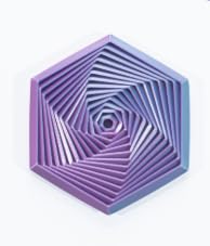 Fractal Fidget Hexagon,2 Stück 3D Hexagon Spiral Spielzeug,Antistress Fidget Toys,Sensorisches Spielzeug Für Erwachsene Perfekt für Stress und Angst (Blau-Grün + Hellviolett) von WideSmart