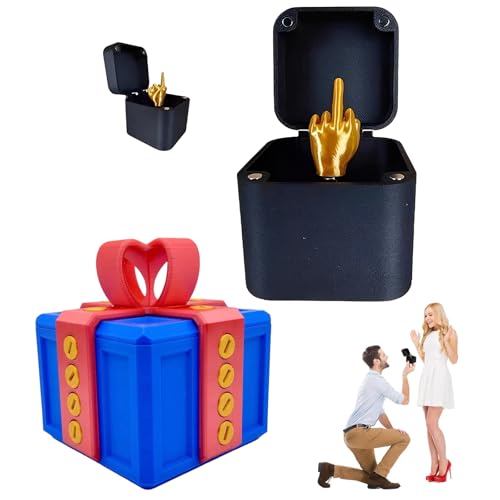 Pack of 2 Spoof Gift Boxes, Middle Finger, Annoying Gift Box, Cabinet Screw Gift Box, Really Langweilig Gift Box, Novelty Gift Box Gift Paper, Farce Box, Office and von WideSmart