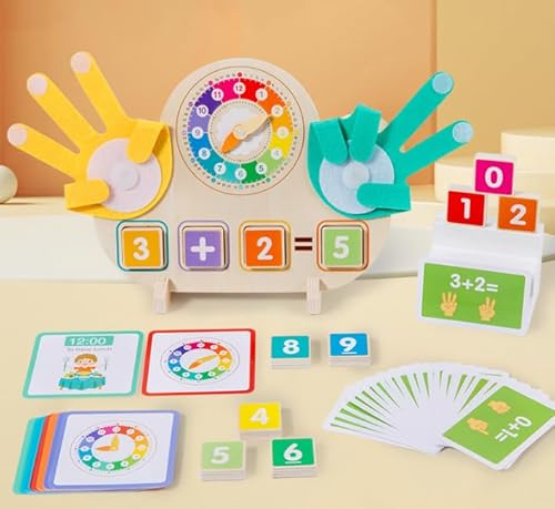 WideSmart Holz Mathe Spielzeug, Montessori Spielzeug Lernspiel ab 4 5 6 Jahre,Arithmetisches Lernspielzeug,Pädagogisch Wertvoll für Rechnen Zahlen Lernen,Geschenk für Vorschule Jungen Mädchen zum von WideSmart