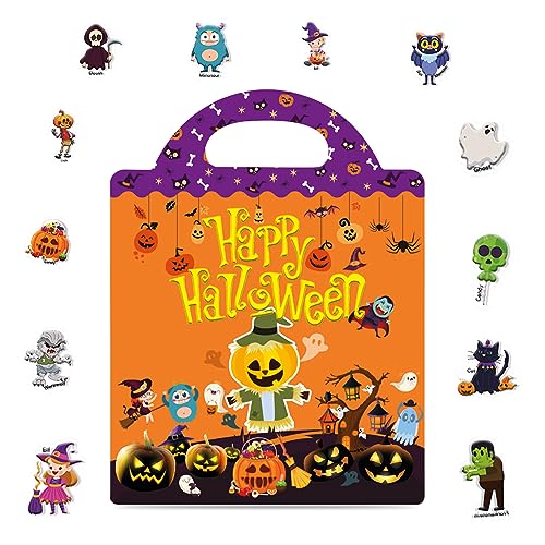 Widisun Halloween Sticker Boeken voor Kinderen, Halloween Party Spel Stickers voor 2 jarigen, Halloween DIY Craft Sticker voor Halloween Party Games Decoraties von Widisun