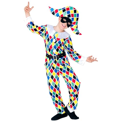W WIDMANN MILANO Party Fashion - Kinderkostüm Harlekin, Clown, Spaßvogel, Hofnarr, Faschingskostüme W WIDMANN MILANO Party Fashion - Kinderkostüm Harlekin, Clown, Spaßvogel, Hofnarr, Faschingskostüme von W WIDMANN MILANO Party Fashion