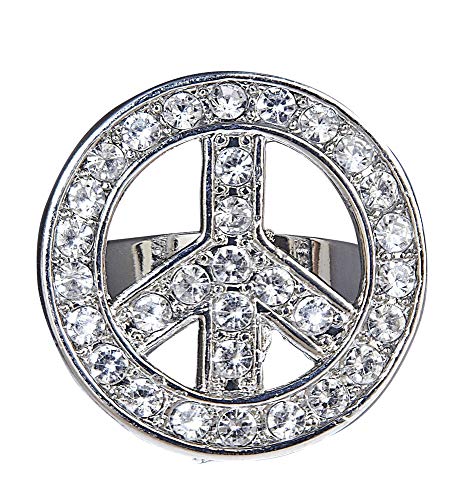 W WIDMANN MILANO Party Fashion 7538H - Strassring Peace and Love, Schmuck, Hippie, Karneval, Mottoparty von W WIDMANN MILANO Party Fashion