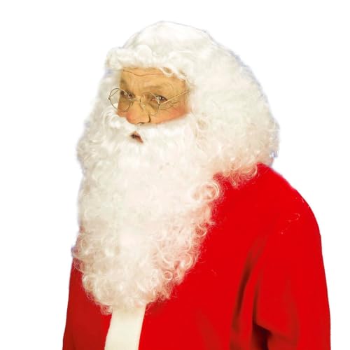 Hochwertige Weihnachtsmann Perücke mit Bart Topqualität Santa Nikolaus von Widmann s.r.l.