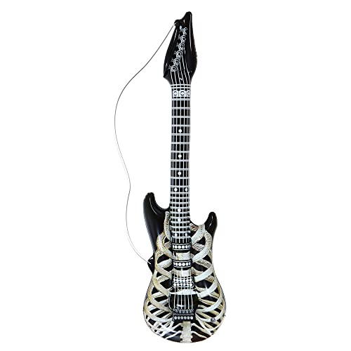 Widmann 04753 - Aufblasbare Skelett Gitarre, Länge circa 105 cm, Instrument, Luftgitarre, Mottoparty, Karneval von WIDMANN MILANO PARTY FASHION