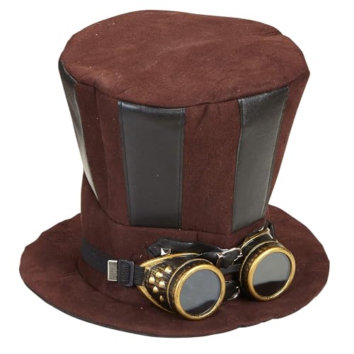 W WIDMANN MILANO Party Fashion 60813 - Zylinder Steampunk, mit Brille, Braun, Hut, Kopfschmuck, Accessoire, Mottoparty, Karneval W WIDMANN MILANO Party Fashion 60813 - Zylinder Steampunk, mit Brille, Braun, Hut, Kopfschmuck, Accessoire, Mottoparty, Karneval von W WIDMANN MILANO Party Fashion