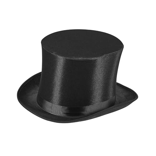 W WIDMANN MILANO Party Fashion 75717 - Zylinder aus Satin, Kopfbedeckung, Kostümaccessoire, Karneval, Schwarz von W WIDMANN MILANO Party Fashion