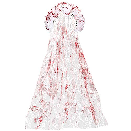 W WIDMANN MILANO Party Fashion 19321 - Blutiger Brautschleier mit Rosen, blutverschmiert, Horror, Haarreif, Accessoire von W WIDMANN MILANO Party Fashion