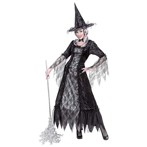 Hexen Kostüm-Set "Spinnenweben-Hexe", incl. Hexenhut in Größe L = 40/42 zu Halloween, auch als Zauberin von WIDMANN