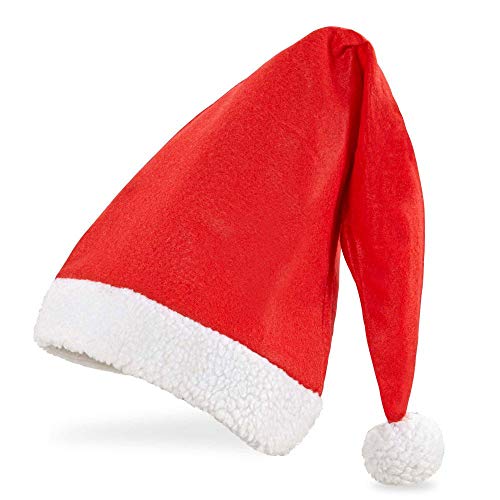 Widmann 1502X - Weihnachtsmannmütze, extra lang, 65 cm, Kopfbedeckung, Accessoire, Nikolaus, Weihnachten, Mottoparty, Karneval von WIDMANN