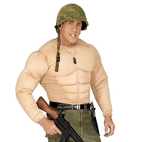Widmann - Kostüm Super Muskel Shirt, Soldaten, Karneval, Mottoparty von W WIDMANN