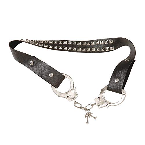 Widmann 7118H - Nietengürtel mit Handschellen, Schwarz, Punk, Rocker, Biker, Kostüm, Accessoire, Karneval, Mottoparty Widmann 7118H - Nietengürtel mit Handschellen, Schwarz, Punk, Rocker, Biker, Kostüm, Accessoire, Karneval, Mottoparty von W WIDMANN