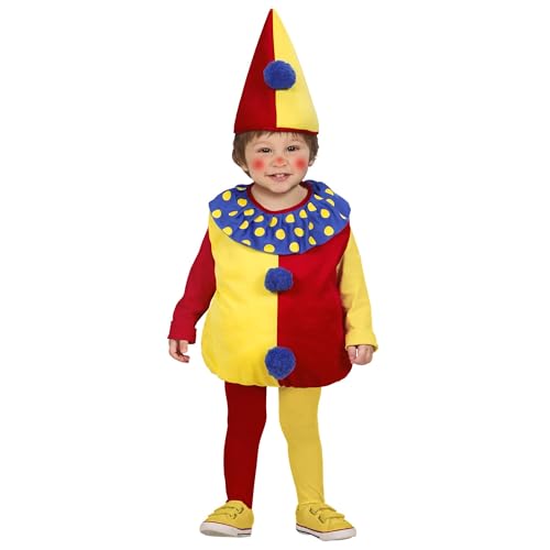 "CLOWN" (jumpsuit, hat) - (90-104 cm / 1-3 Years) von WIDMANN