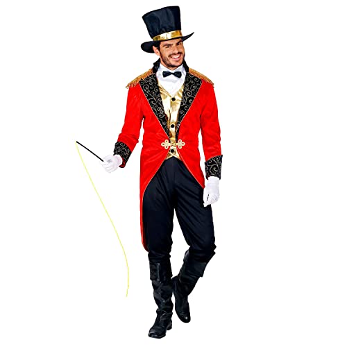 "RINGMASTER" (tailcoat with vest, shirt front with collar and bow tie, pants, top hat, gloves, whip) - (L) von WIDMANN